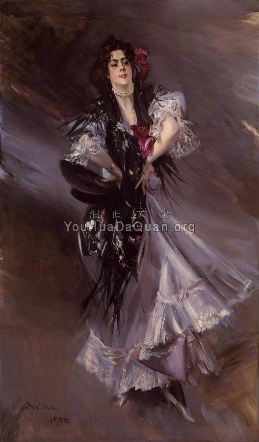 Portrait of Anita de la Ferie, The Spanish Dancer - 乔瓦尼·波尔蒂尼